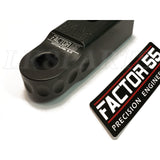 Black Factor 55 HitchLink 2.0 aluminum shackle mount for 2-inch receivers – lightweight, CNC-machined recovery point