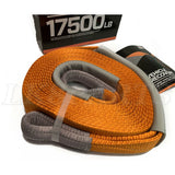 ARB705LB snatch strap with 17,600 lb capacity and high-stretch nylon design for safe off-road vehicle recovery