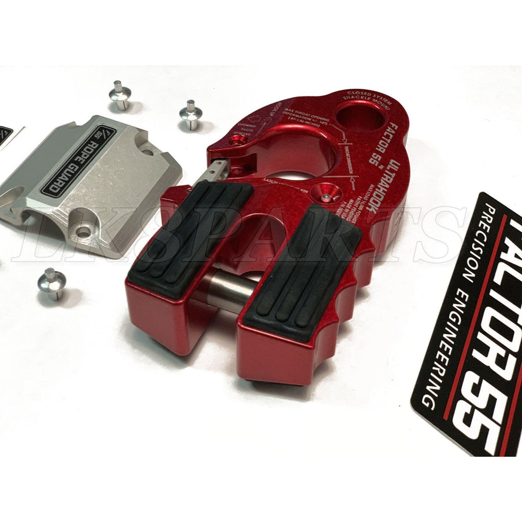 Factor 55 Red UltraHook Winch Hook & Rope Guard Combo – Lucky8 Off