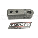 Gray Factor 55 HitchLink 2.0 aluminum recovery shackle mount for 2-inch hitch receivers – rated for 9,500 lb towing and recovery