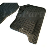 Genuine rubber floor mats for Land Rover LR3 and LR4, set of four for front and second rows, heavy-duty OEM fit
