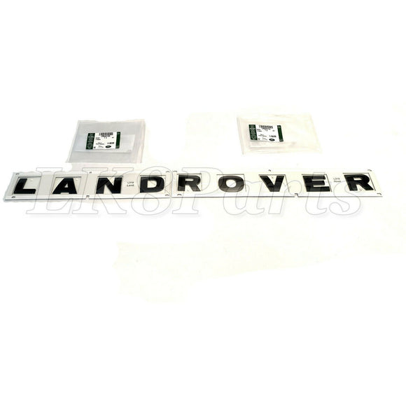 Hood Land Rover Name Plate Lettering in Gloss Black Finish Genuine