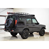 DA5646 heavy-duty steel rear bumper for Land Rover Discovery II 1999–2004, black powder-coated replacement for factory plastic bumper