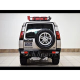 DA5646 heavy-duty steel rear bumper for Land Rover Discovery II 1999–2004, black powder-coated replacement for factory plastic bumper