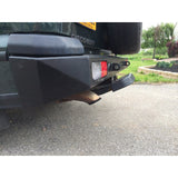 DA5646 heavy-duty steel rear bumper for Land Rover Discovery II 1999–2004, black powder-coated replacement for factory plastic bumper