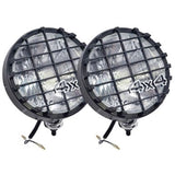 DA4088/GAD211 front bumper light bar with two 8in 100W halogen spot lights and grilles; universal 12V 4x4 fitment