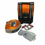 ARB RK12 Weekender Recovery Kit with 17,600 lb snatch strap, 4.75T bow shackles, leather gloves, and canvas storage bag
