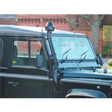 Metal raised air intake snorkel STC50265 for Land Rover Defender diesel TDI/TD5, RH wing, durable off-road fit.