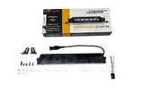 Triple-R Linear-12 Elite LNR-PL-12 LED light bar set with brackets, hardware, and Superseal pigtails for Land Rover use