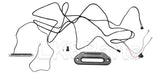 Factor 55 00216-06 lighted hawse fairlead in gun metal gray, LED winch light for synthetic rope, 254mm (10 in) bolt spacing