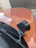 LK8D5DITCH Lucky8 ditch light bracket kit mounted on a Land Rover Discovery 5 L462 with a Baja Designs pod