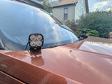LK8D5DITCH Lucky8 ditch light bracket kit mounted on a Land Rover Discovery 5 L462 with a Baja Designs pod