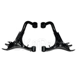 Complete rear control arm kit for LR3, LR4, and Range Rover Sport L320 – includes arms, bushings, hardware, and brake lines.