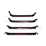 4x Chequer Plate Side Step Covers – Gloss Black 110 / 130