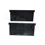 Molded plastic underfloor storage kit for Defender 110 L663, replaces factory foam, jack storage included.