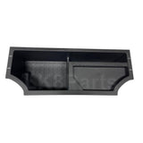 Molded plastic underfloor storage kit for Defender 110 L663, replaces factory foam, jack storage included.