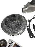 Addicted Motors cooling kit for the Rover V8 with FlowKooler thermostat and water pump and Hayden severe duty fan clutch