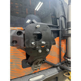 Proud Rhino DEF2RTRB offset spare tire carrier for Land Rover Defender L663, mounts oversized tires and adds side clearance