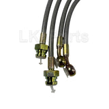 Terrafirma +40mm braided brake hose kit Land Rover Discovery 2 L318 DA241440S TF610L