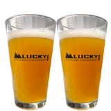 Lucky 8 Pint Glass Set of 2 L8PINT durable off-road themed drinkware