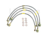 Terrafirma +40mm braided brake hose kit Land Rover Discovery 2 L318 DA241440S TF610L