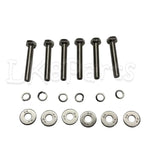 Stainless Steel and Polished Windscreen Brackets Pair