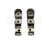 Stainless Steel and Polished Windscreen Brackets Pair