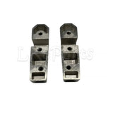 Stainless Steel and Polished Windscreen Brackets Pair
