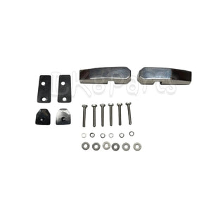 Stainless Steel and Polished Windscreen Brackets Pair