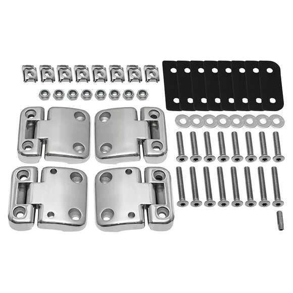 Front Doors Stainless Steel Hinges and Brackets Kit