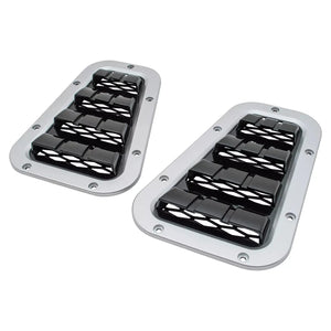 Bonnet Vent Set Silver with Black Mesh XS