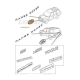 DAG500160-Black on Silver Front Grille Badge Genuine