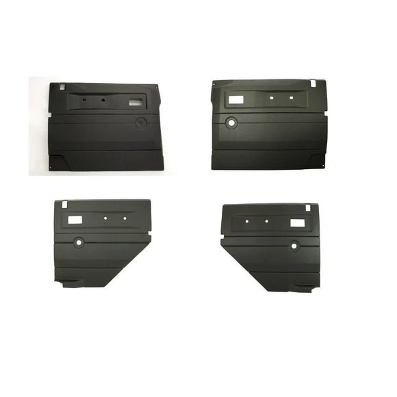 Complete Set of Door Cases Manual Lift in Black for Defender up to 2007