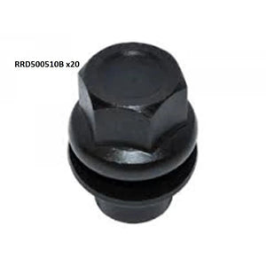 BLACK WHEEL LUG NUT WITH WASHER SET