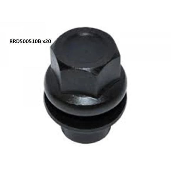 BLACK WHEEL LUG NUT WITH WASHER SET
