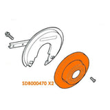 SDB000470 Rear Brake Rotor Disc Set fits Discovery II P38