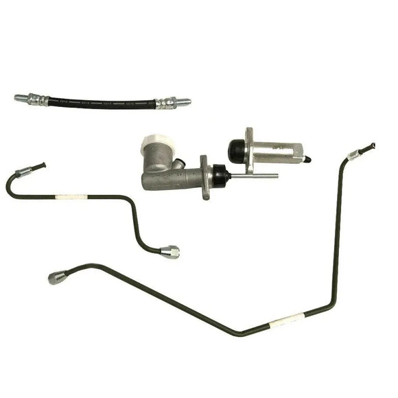 Clutch cylinder and pipe kit for Land Rover Series 3 – includes STC500100, 591231, and new hydraulic pipes – excludes 109