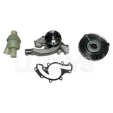Addicted cooling kit for Discovery 2 L318 V8, low temp thermostat, water pump, and fan clutch