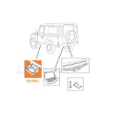 STC7631MT-Fold Down Rubber Topped Side Steps Set of 2 fits Defender 90 110