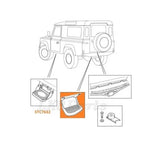 STC7632-Fold Down Rear Back Step Set of 4 fits Defender