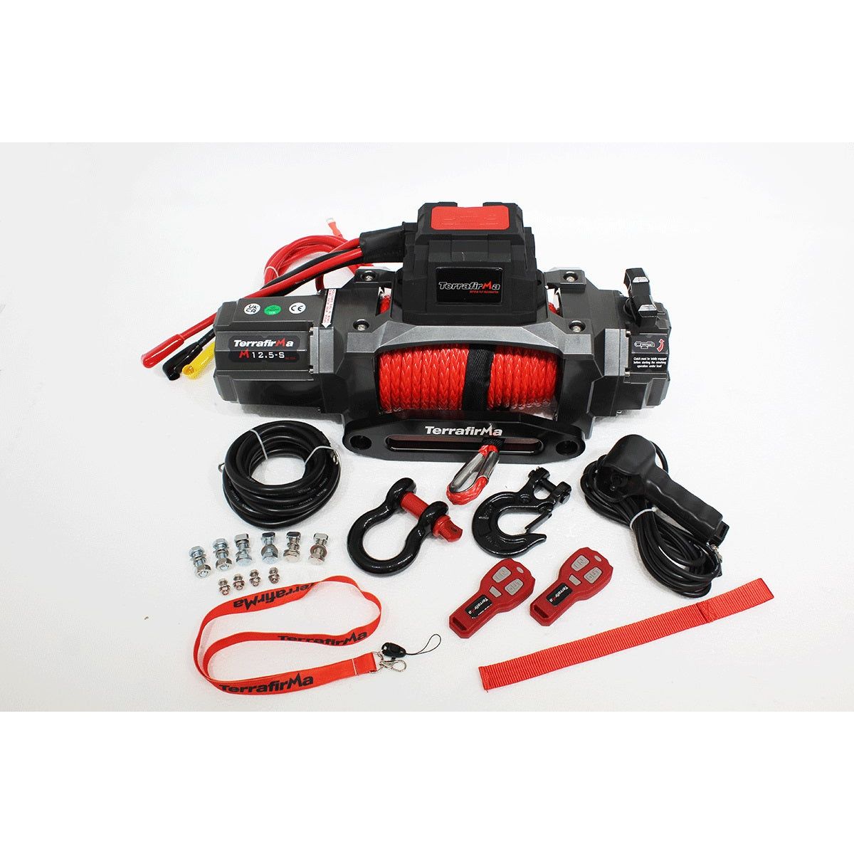 Terrafirma M12.5S 12500lb 12V Recovery Winch Synthetic Rope TF3320