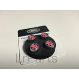 VPLRW0151-Red Blue Union Jack Tire Wheel Valve Stem Caps Genuine
