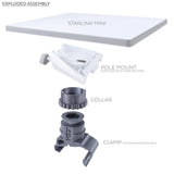 Starlink Mini Roof Rack Mount LSR475-CLAMP-A for Defender L663 expedition rack, quick fit solution, stationary use