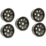 18x8" Black Steel Wheel Kit - Set of 5