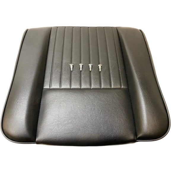 Deluxe Vinyl Black Outer Seat Base Cushion with Bolt