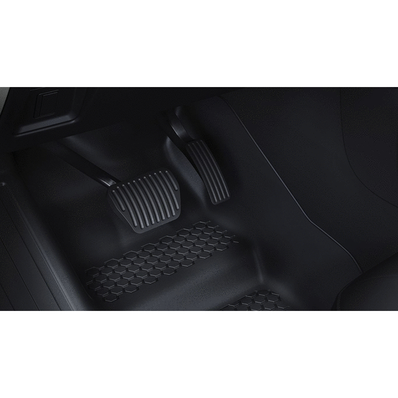 Defender L663 90 - Front Black Rubber Floor Mats Genuine