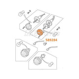FRONT LIGHT LENS SIDE LAMP WHITE SET x2