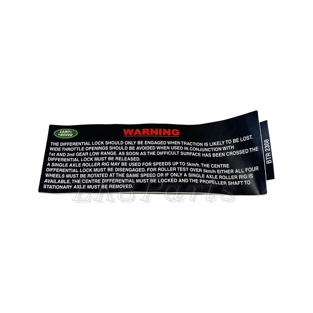 Warning Decal Centre Differential Lock Sticker – Lucky8 Off Road