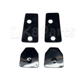 Stainless Steel and Polished Windscreen Brackets Pair
