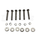 Stainless Steel and Polished Windscreen Brackets Pair